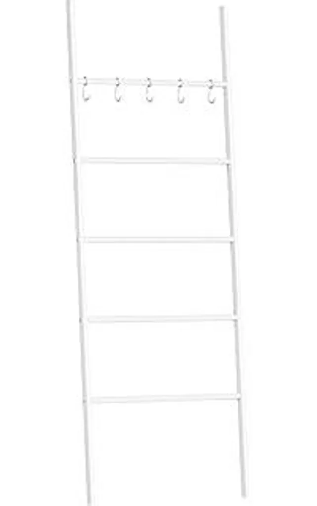 Scala Portasciugamani HOOBRO EWT62CJ01 Metallo Bianco: 5 Pioli 5 Ganci