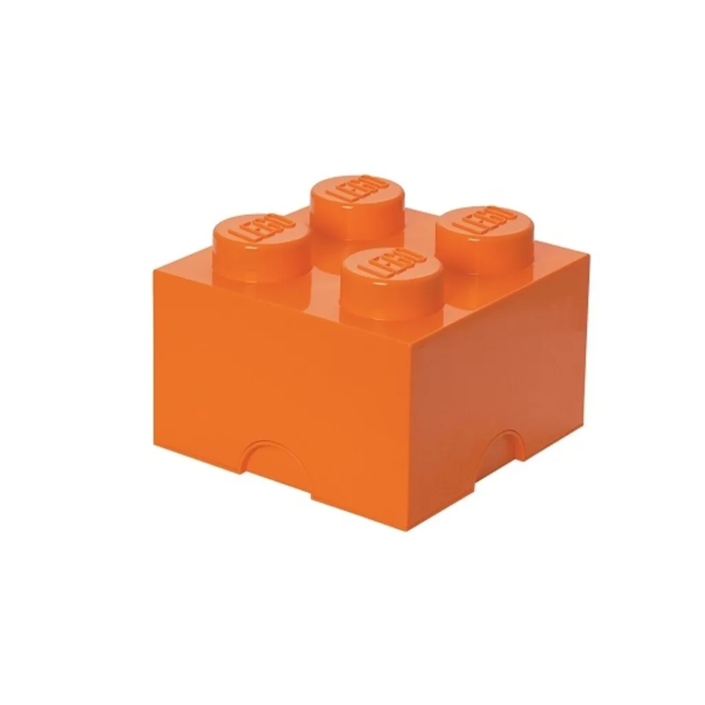 Boîte de rangement LEGO 2x2 orange brique empilable officielle 12cm