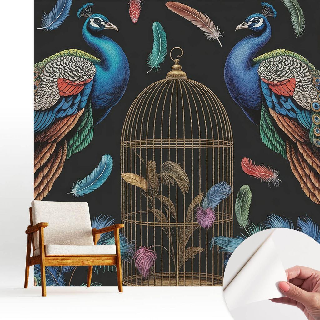Fototapete selbstklebend - 250x250 cm - Tapete - Wandtapete - Wandbilder - Klebefolie - Dekofolie - Tapete Folie - Wand - Dekoration - Wohnzimmer -...