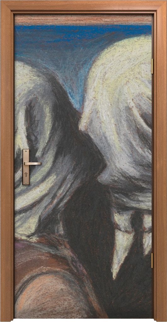 Türposter 90x200 cm Türaufkleber Türtapete Türfolie Klebefolie Pastell Reproduktion berühmten Gemälde