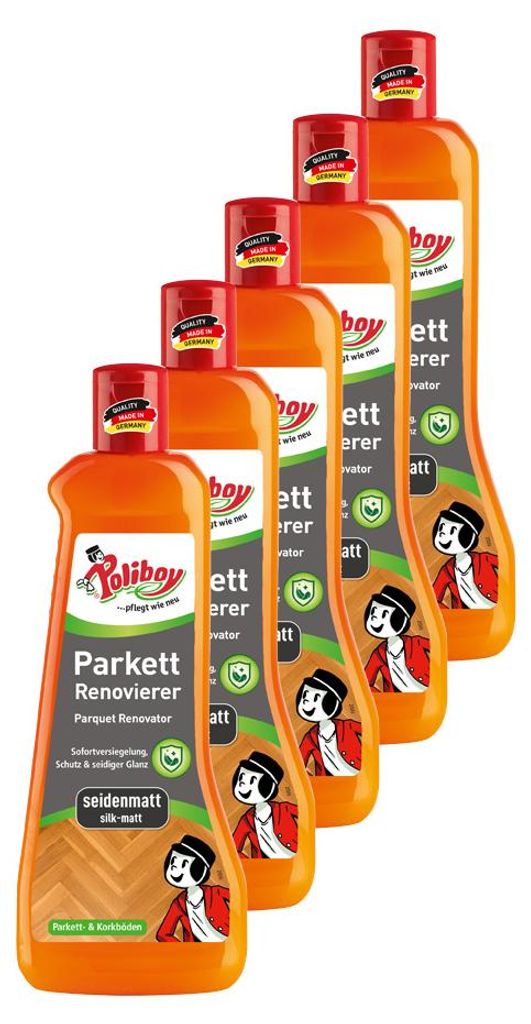 Poliboy Parkett Renovierer Seidenmatt 5er Set - 2,5L, Produktbild 