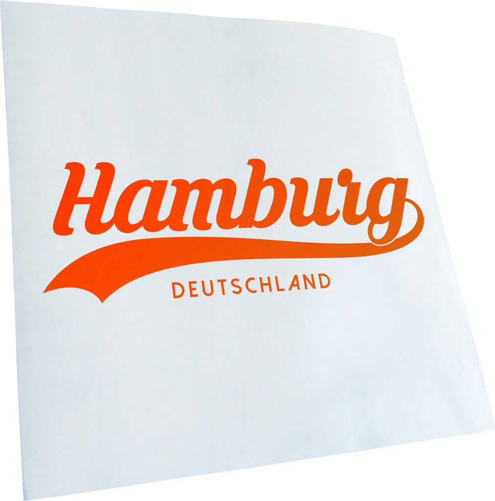 Kiwistar - Autoaufkleber - Hamburg Deutschland - Neonorange - 30x10cm - Aufkleber für Auto, Laptop, Fahrrad, LKW, Motorrad mehrfarbig JDM Decal Ra...