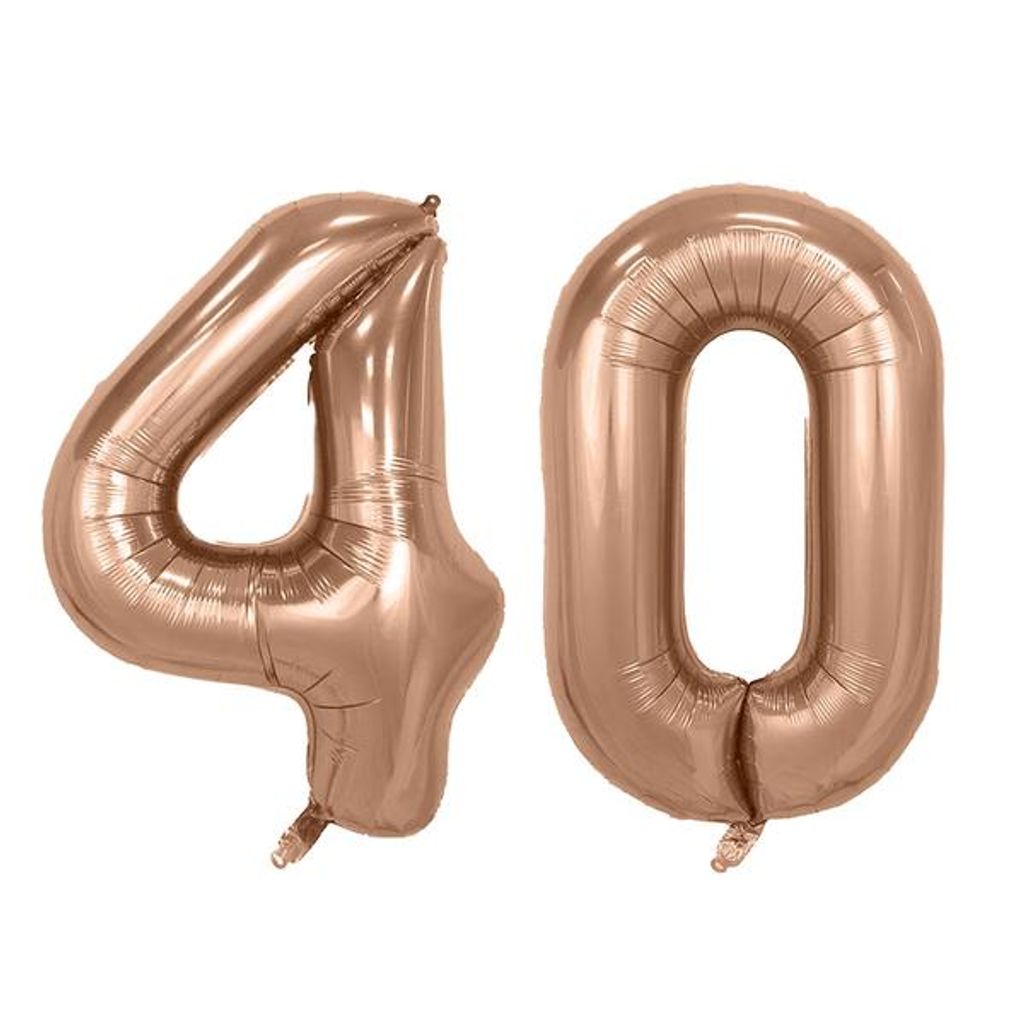 Set -Folienballon - Rosegold/32inch - 4 + 0