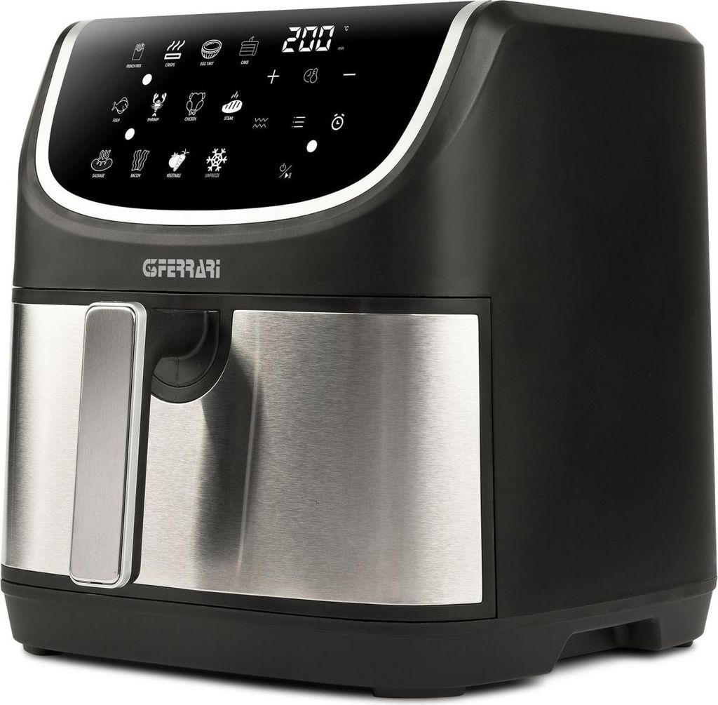 G3 Ferrari Luftfritteuse G10191 8L 2200W Schwarz und Edelstahl 12 Programme