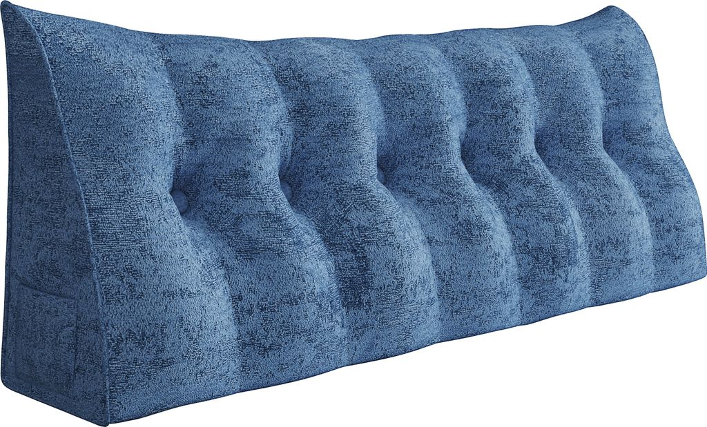Großes ergonomisches Kopfteilkissen Keilkissen aus Samt, Lesekissen, Keilkissen, Rückenkissen, Ruhekissen, Dekokissen