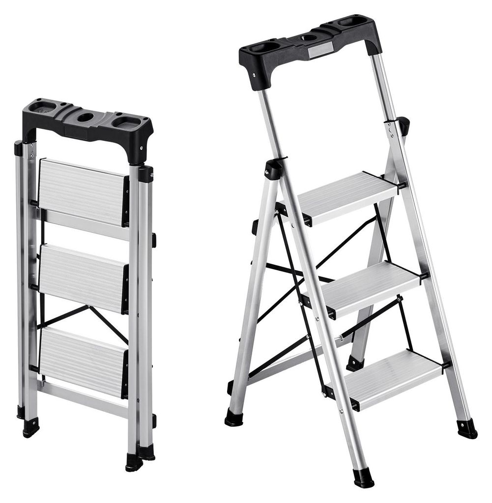 VEVOR: Escalera de 3 peldaños, plegable, con peldaños Imagen del producto 