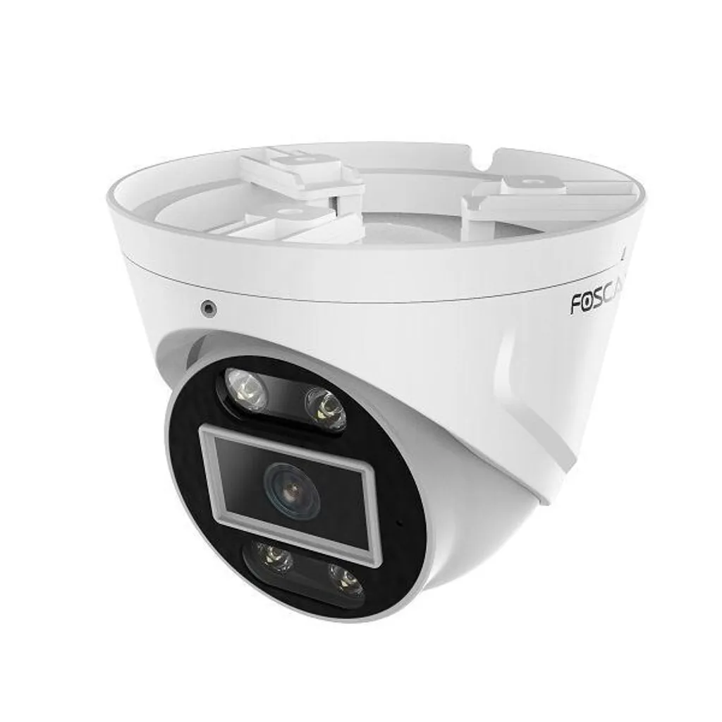 Foscam T5EP Caméra PoE 5MP avec Vision Nocturne et Détection IA - Blanc Pur