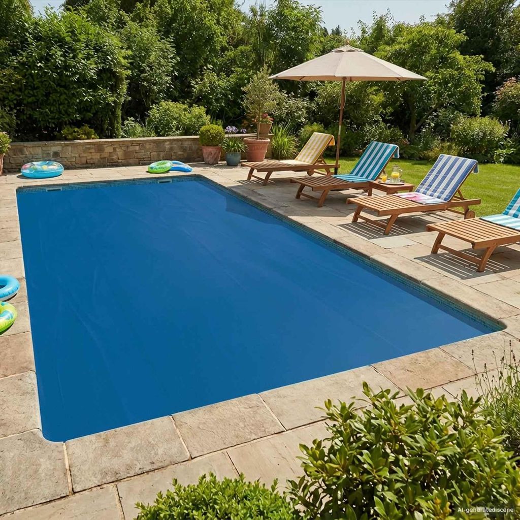 Möbel Solar Poolabdeckung Hochwertig 549 x 274 cm 200 μm QuadratischPoolzubehör - Poolzubehör c7436