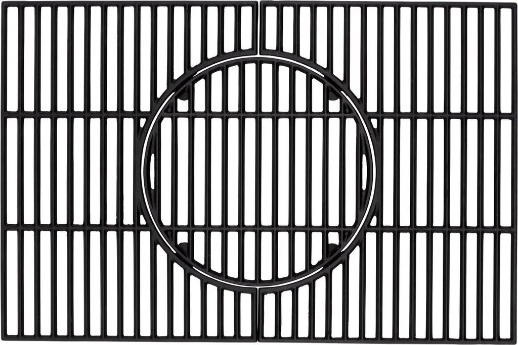 Grilles de barbecue en fonte ronde avec insert central pour accessoires