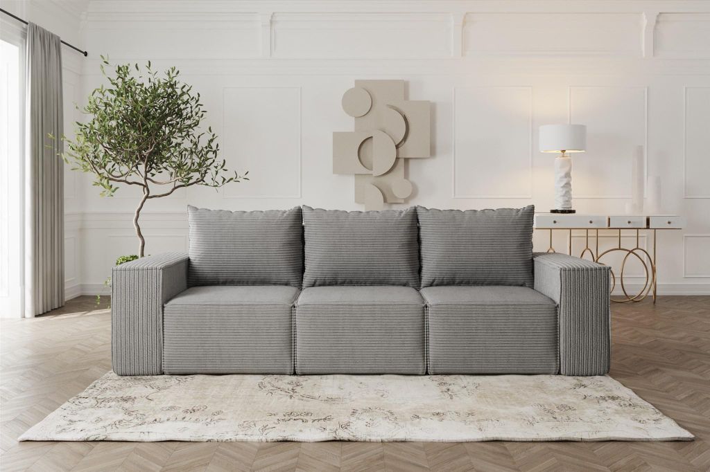 Sofa Designersofa ESTELLE 3-Sitzer mit Schlaffunktion in Produktbild 
