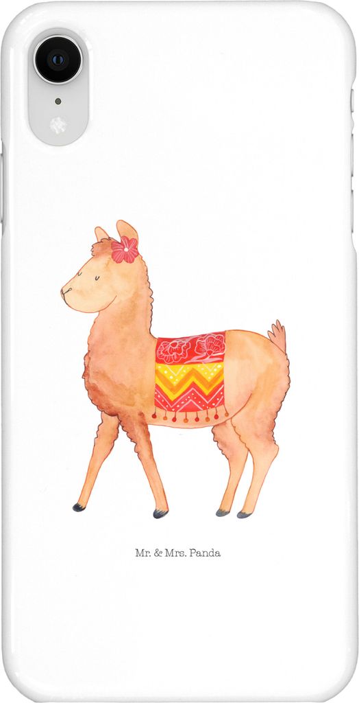 Mr. & Mrs. Panda Iphone XR Handyhülle Alpaka Stolz - Weiß - Geschenk, Premium Kunststoff, Handy Case, Lama