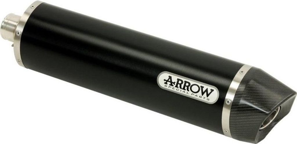 ARROW Indy Race Slip-On Auspuff Dunkel Aluminium mit Endkappe für Yamaha Teneré 700
