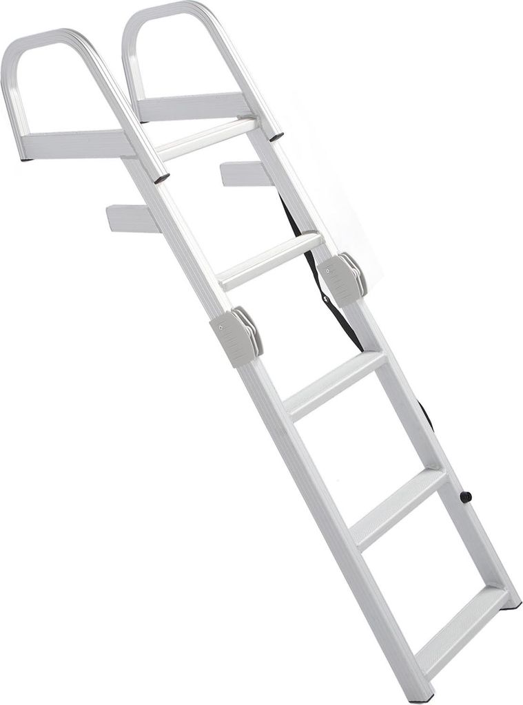 Klappleiter für Boote, 5 Stufen, rutschfest, rostfrei, robust, Ponton für Yachten, Schiffe, Schwimmbäder