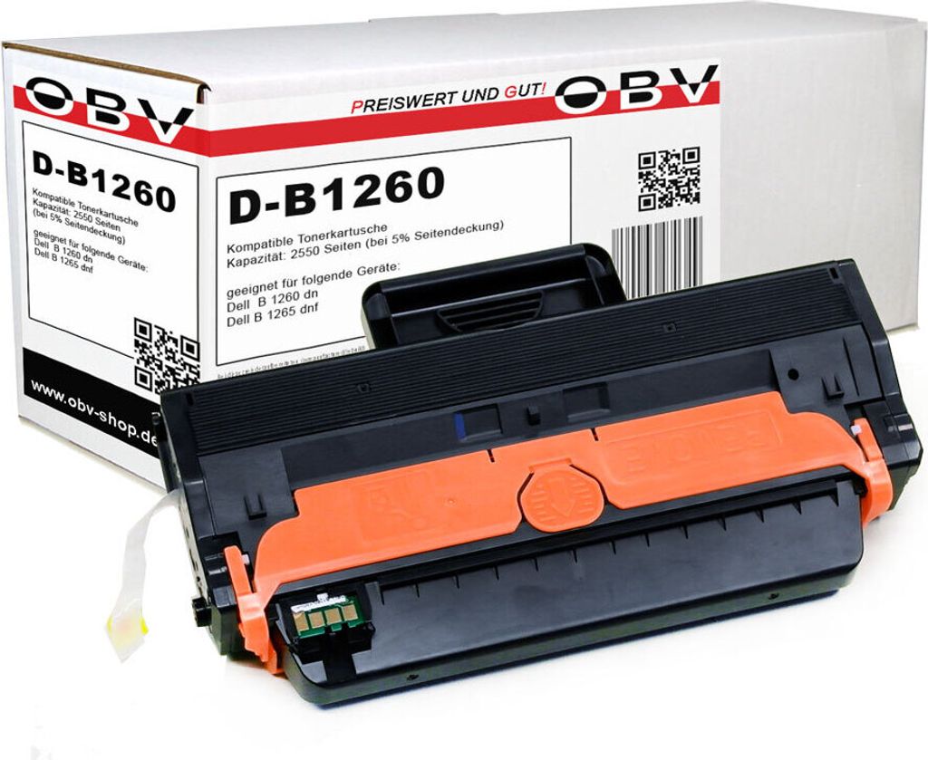 OBV Kompatibel 593-11109 Toner passend für Dell B1260dn B1265DNF - schwarz 2500 Seiten