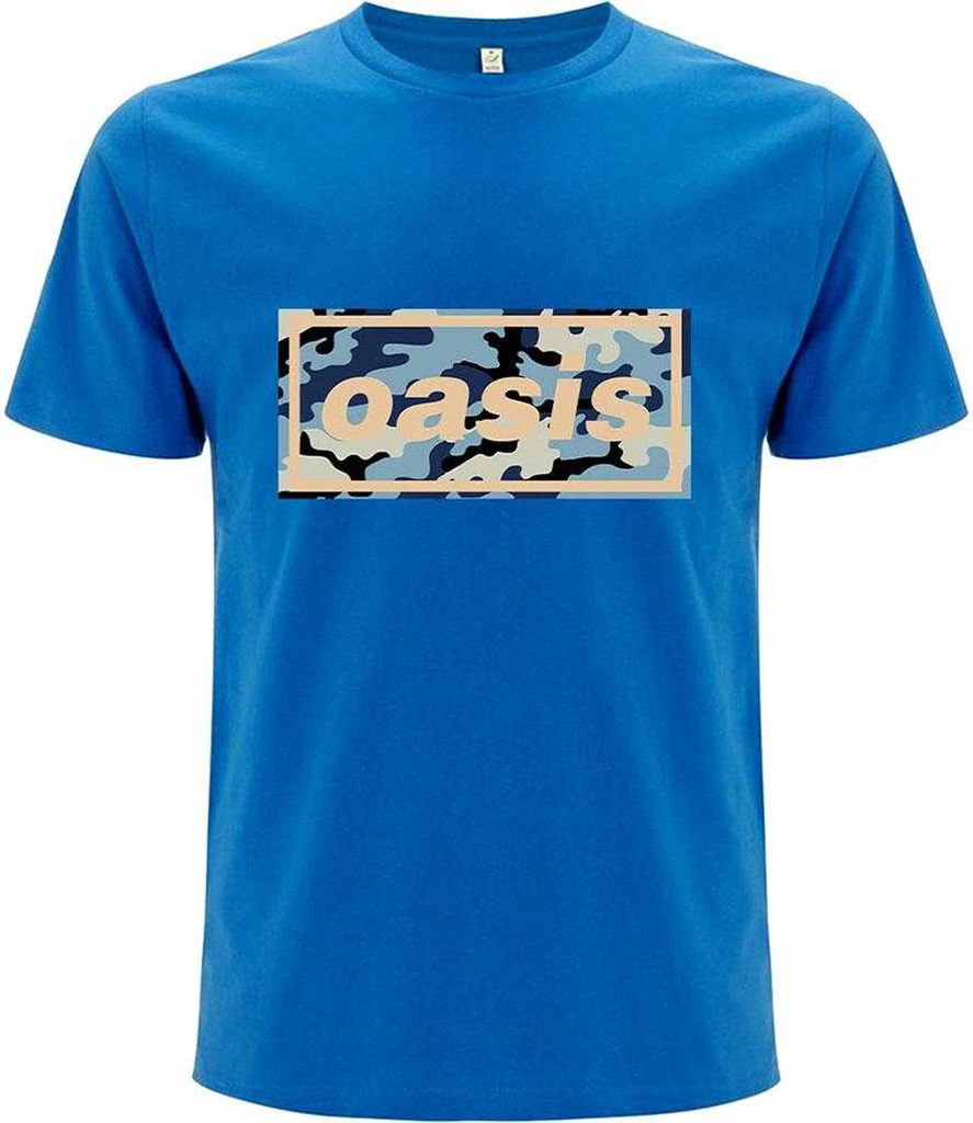 Oasis - T-Shirt Logo für Herren/Damen Uni RO548 (L) (Blau)