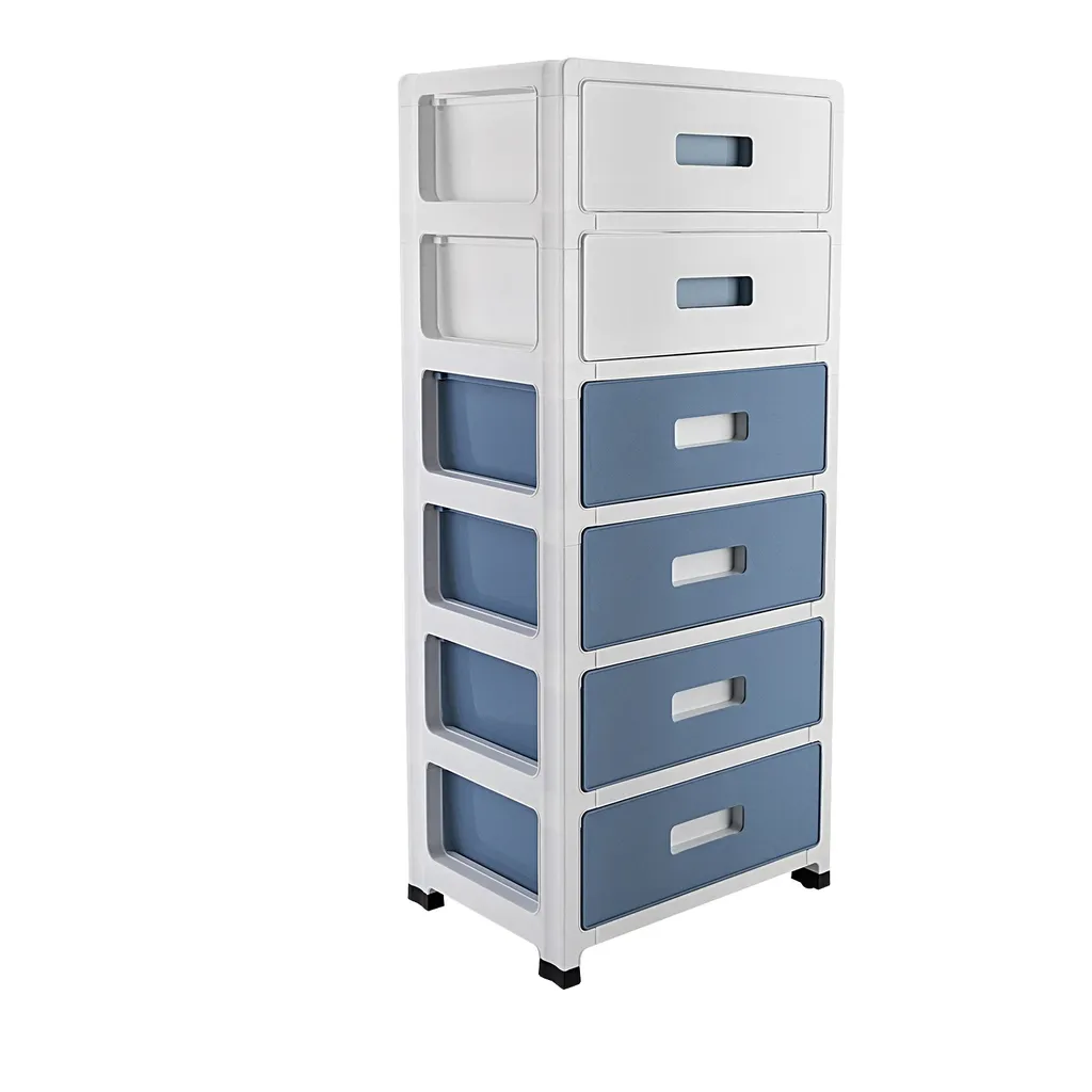 Cassettiera Blu per Bambini 6 Cassetti Plastica PP - Ordine Facile