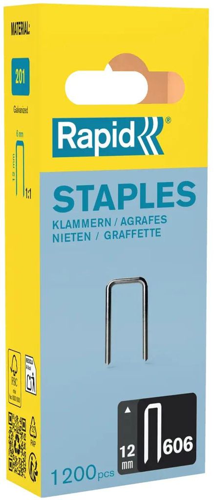 Agrafes Rapid 40109527 Paquet d'agrafes 1200 agrafes Image du produit 