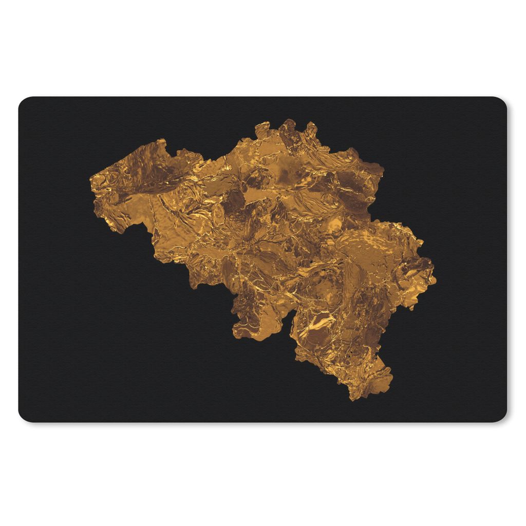 MuchoWow Schreibtischunterlage Karte von Europa - Belgien - Farbe 60x40 cm - XXL Mauspad - Großes Mauspad