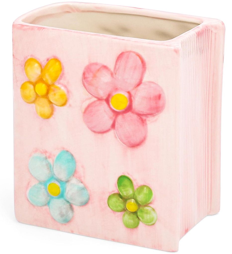Stiftehalter, Buch-Blumenvase, Pinselhalter, Blumen-Schreibtischdekoration, Kawaii-Geschenk für Frauen, Geburtstags-Stiftehalter, rosa Vasen, Schr...