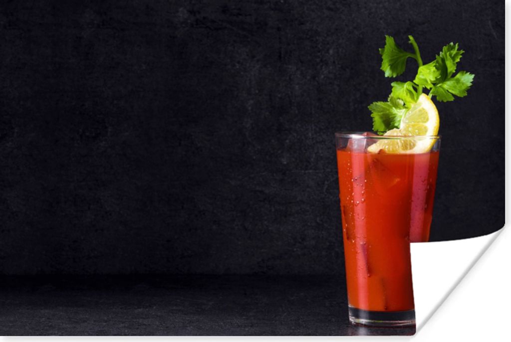 MuchoWow Poster Getränk - Glas - Bloody Mary - Rot 30x20 cm - Plakate - Print