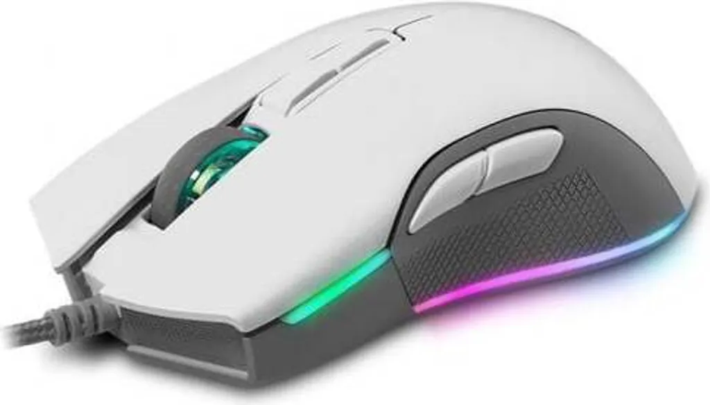 Souris Gamer RGB Newskill Eos Ivory Blanche Filaire USB Haute Précision