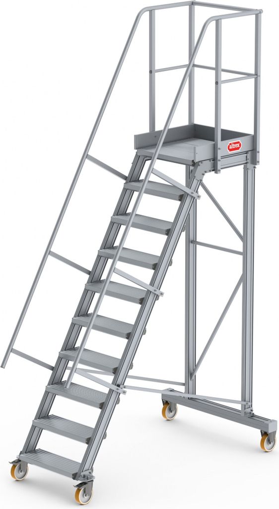 Altrex Podesttreppe fahrbar 60° 10 Stufen Produktbild 