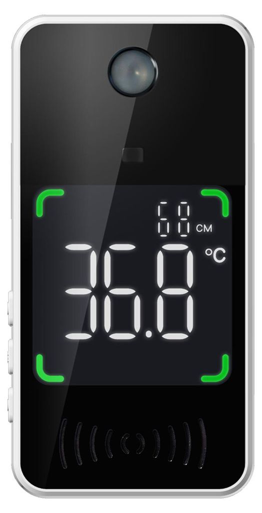 Berührungsloses digitales Stirnthermometer 10 cm-80 cm Remote-Auto-Thermometer Wand-Infrarot-Thermometer ° C / ° F Geräteschalter 12 Sprachen S...