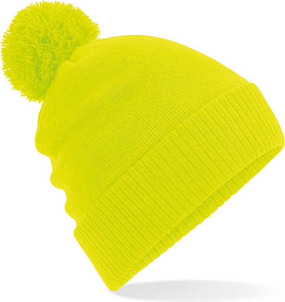 Beechfield B439 | Damen Mütze Thermal Snowstar Beanie - Farbe: Fluorescent Yellow - Größe: One Size