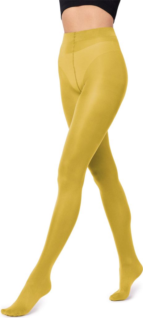 Merry Style Bunte Damen Strumpfhose Microfaser 40 DEN(Senffarben, XL) .