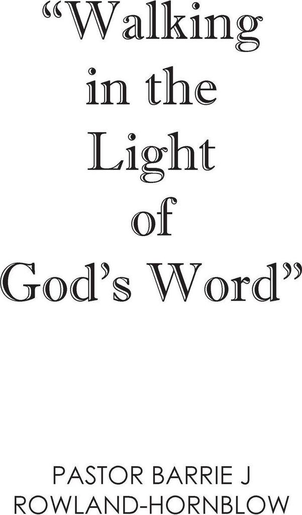 Walking in the Light of God's Word