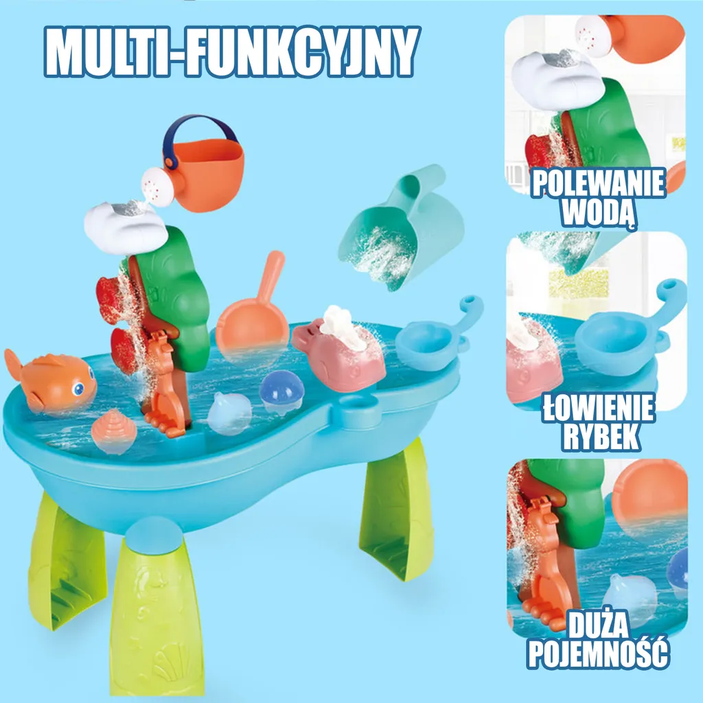 Table d'activités enfant pour sable et eau avec cascade pour le jardin - 5