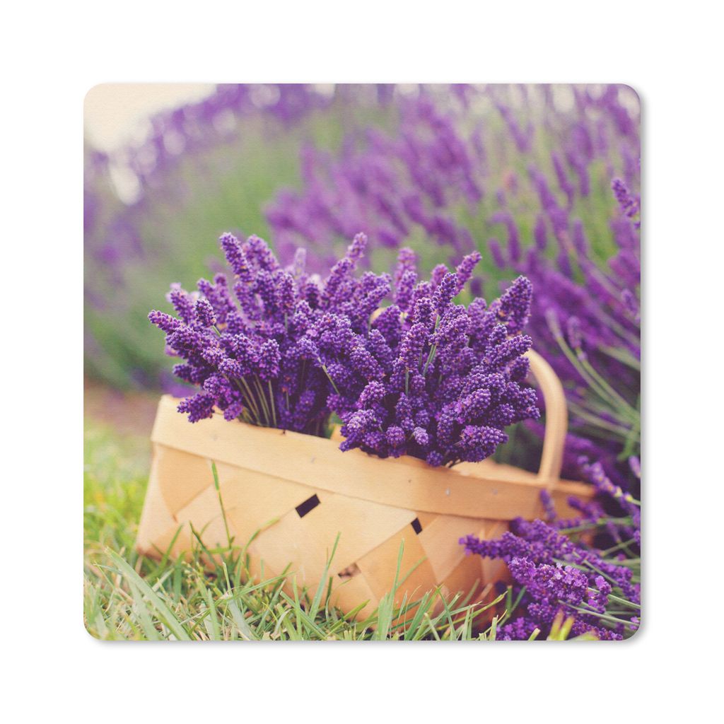 MuchoWow® Mauspad Mousepad Frischer Lavendel in einem Korb Produktbild 