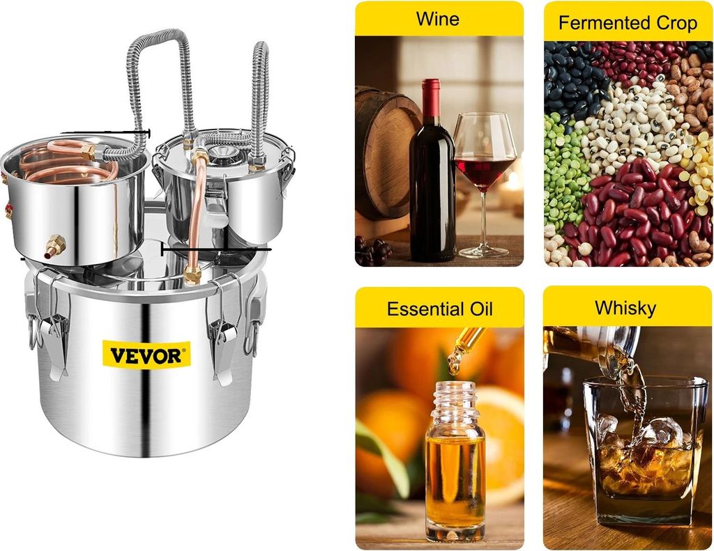 Destilátor, nerezová ocel, uživatelsky přívětivý design, 12 Obrázek produktu 