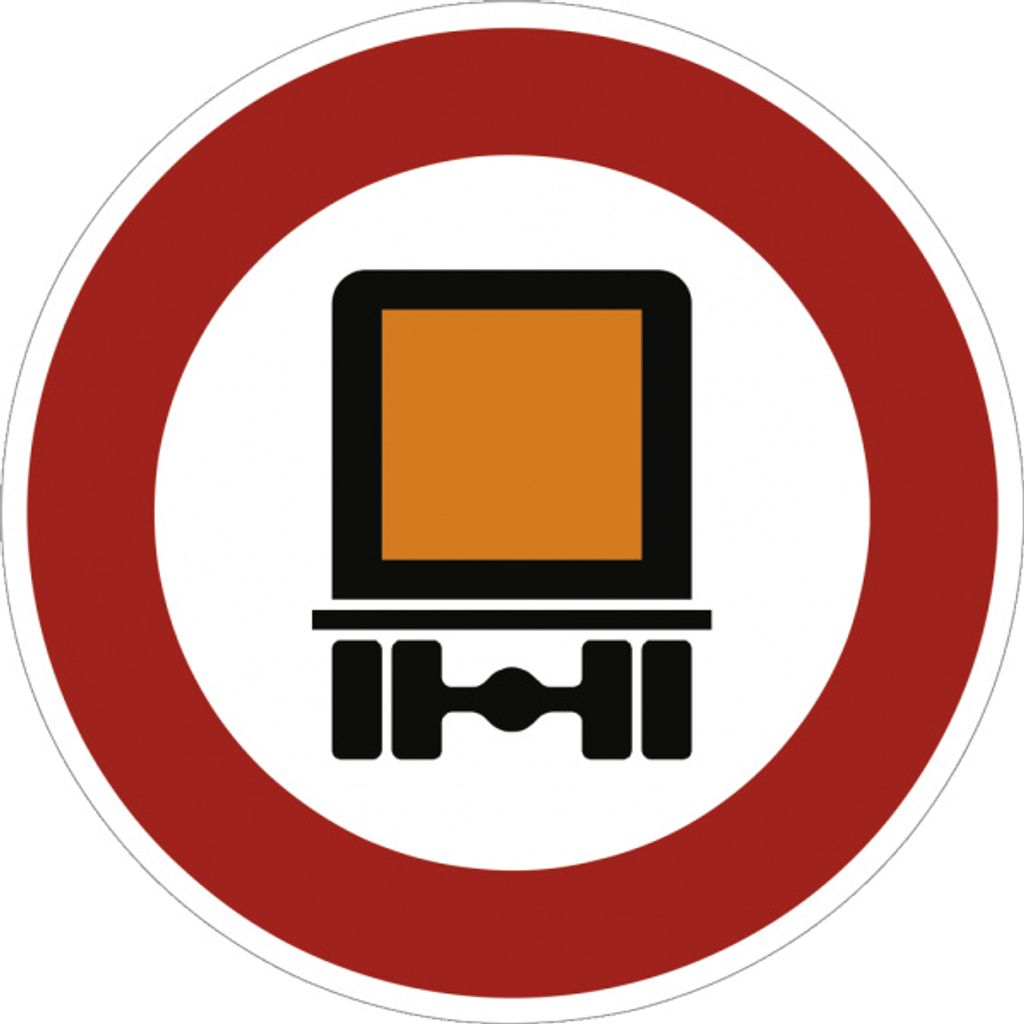 Verkehrsschild VZ261, Verbot für kennzeichnungspflichtige ..., Alu, RA1, Ø 60...