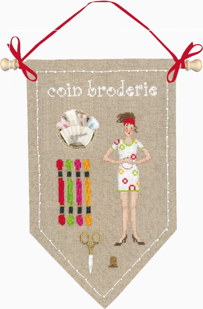 Le Bonheur des Dames Kreuzstich Set "Stickecke", Zählmuster, 14x24cm