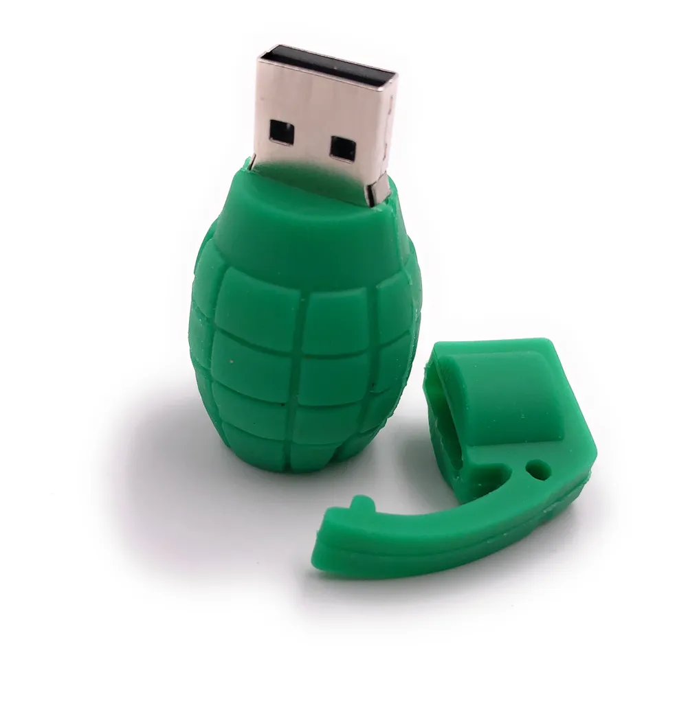 Clé USB 3.0 Haute Vitesse 128 Go Design Grenade Verte - Modèle Drôle - 2