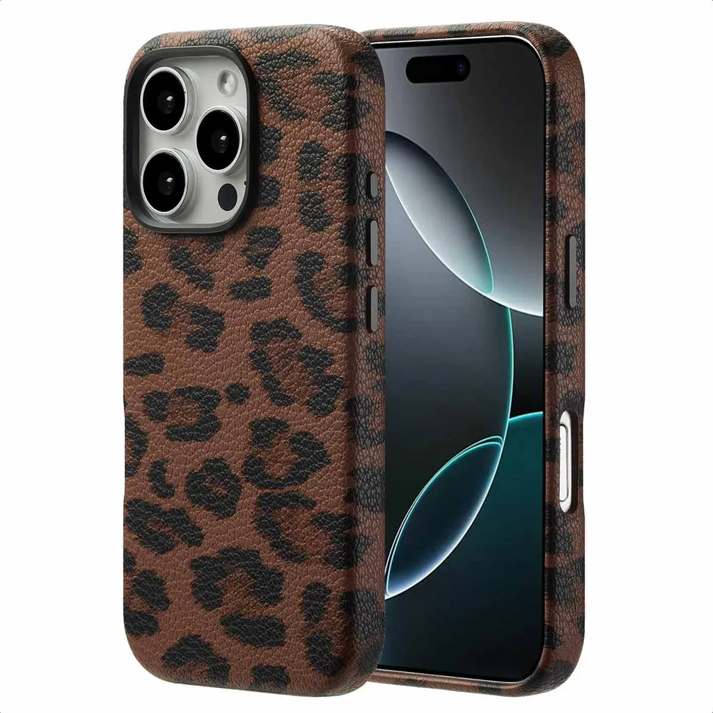 Selencia Sabi Cover iPhone 16 Pro Pantera Marrone MagSafe | Lusso