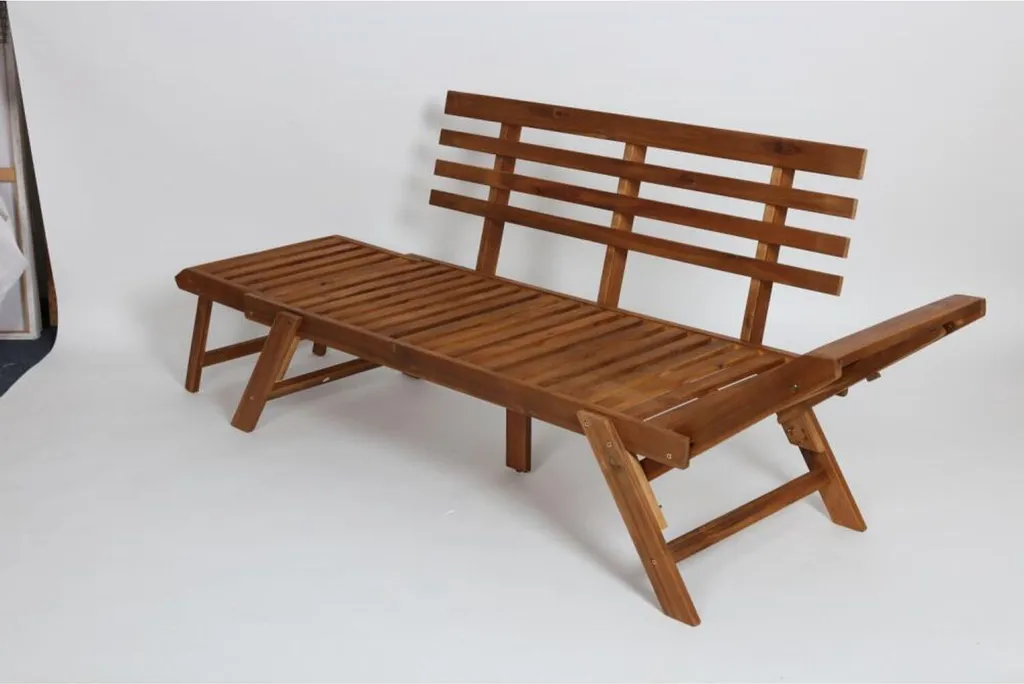 Banc Pliable Acacia 196cm - Solution gain de place pour Jardin - 16