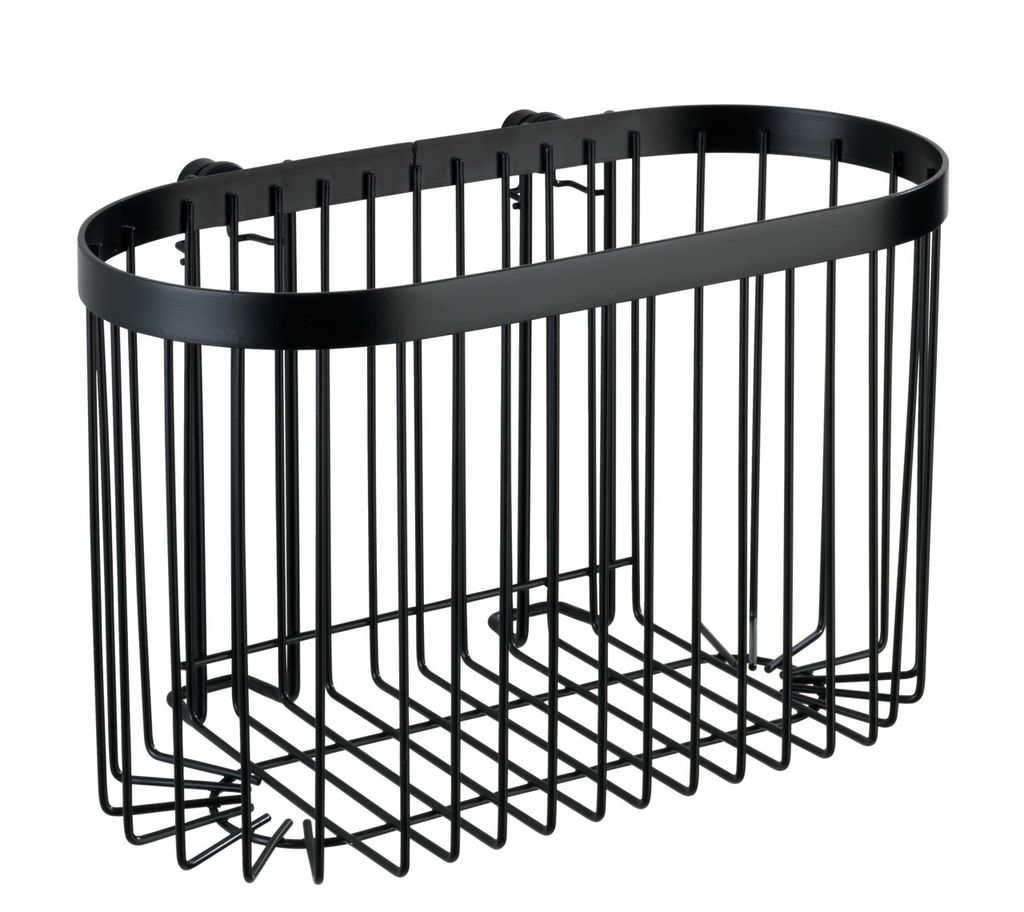 WENKO Wand Regal Ablage robust rostfrei Bad Küchen Classic Plus Schwarz Stahl