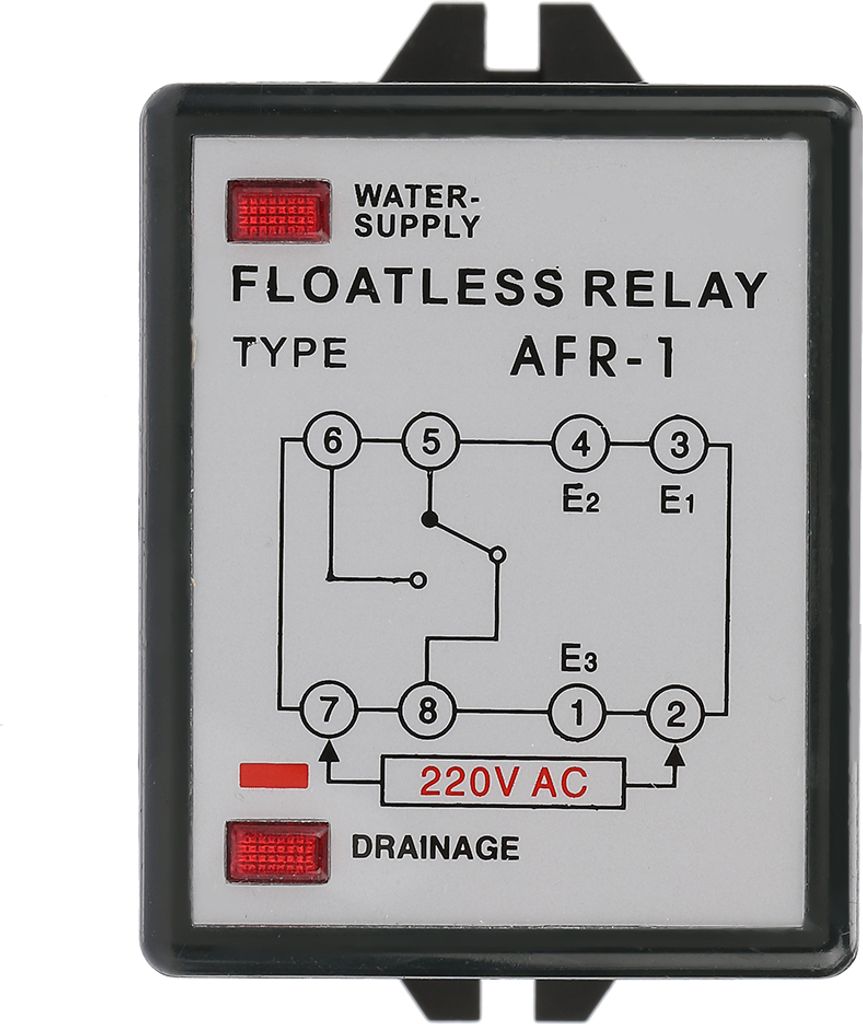 AFR-1 AC 220V Flüssigkeitsstandregler Relais Wasserstandschalter (schwarz)
