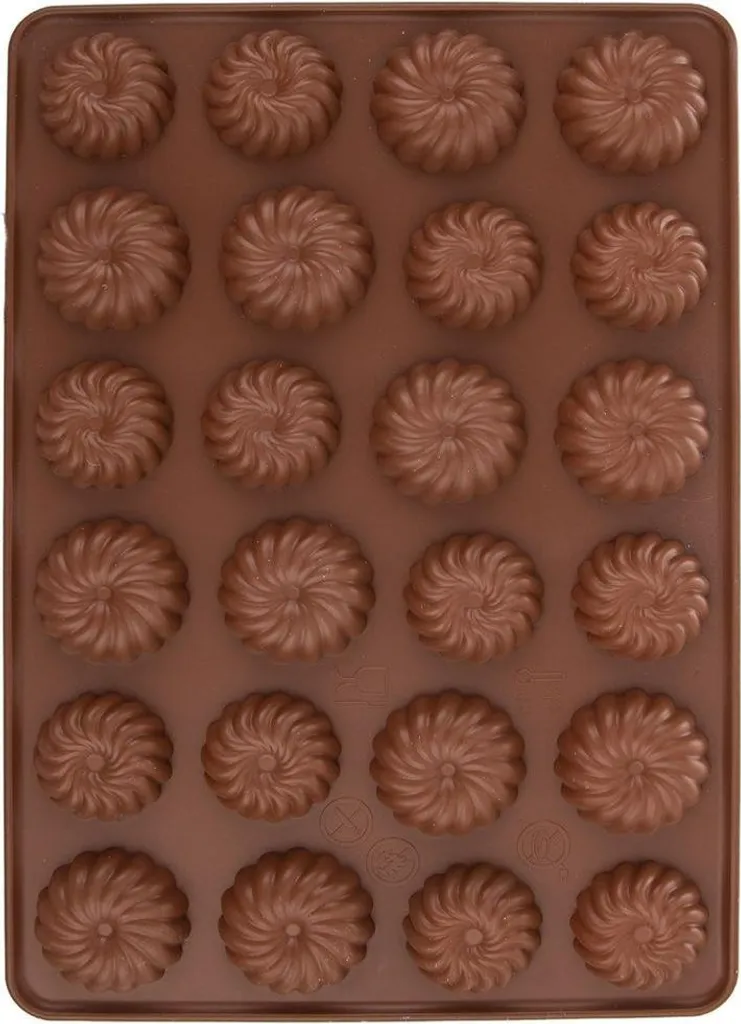 4 Stampi In Silicone Per Cioccolatini – Forma Per Pasticceria E Pasta Frolla – Antiaderente E Pieghevole