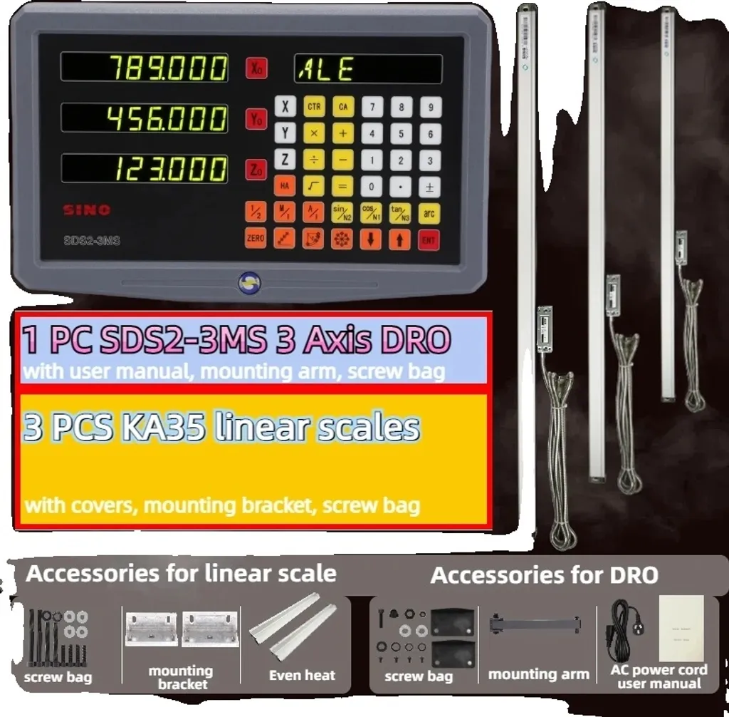 Fini les erreurs de mesure : kit DRO 3 axes haute précision 0,005 mm