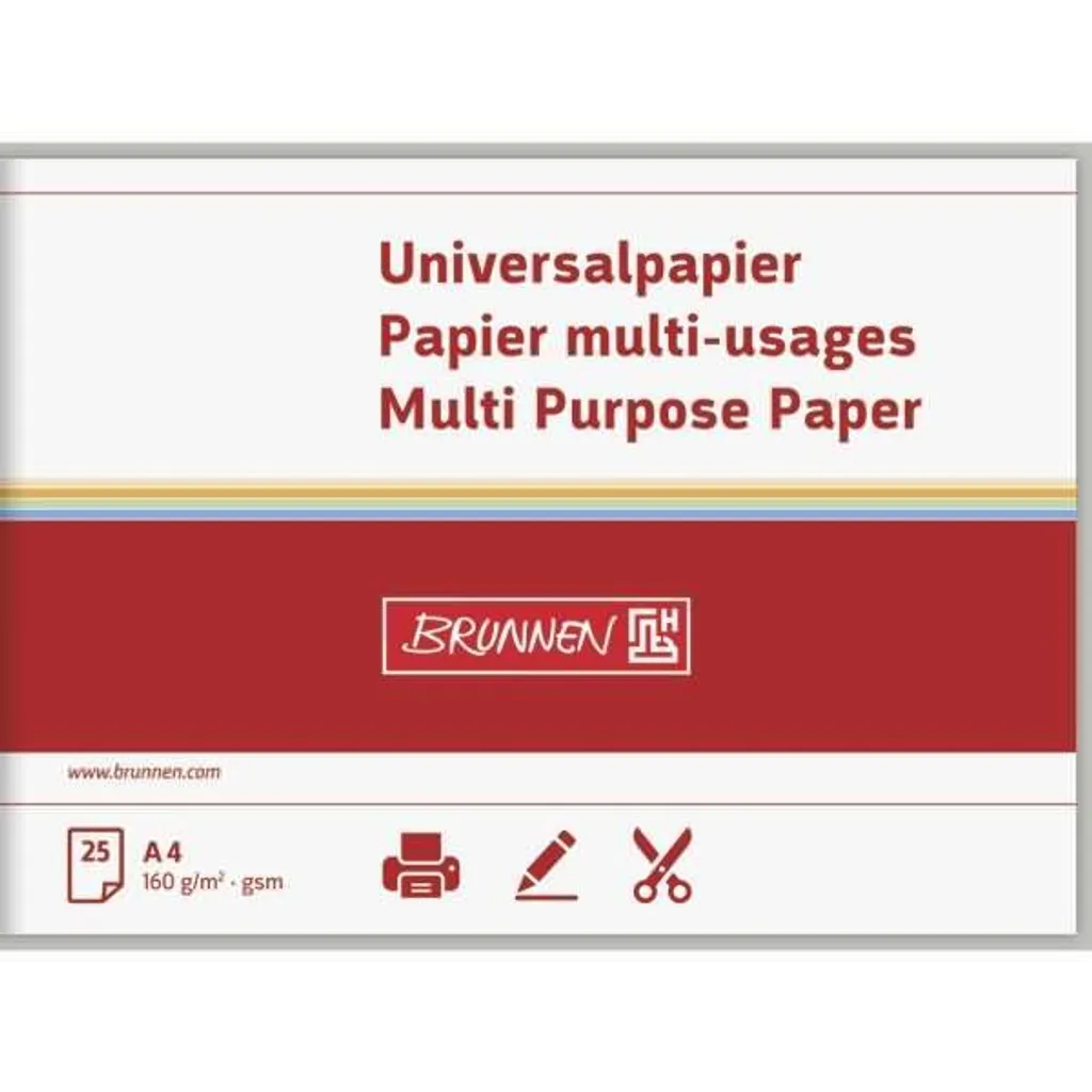 Papier A4 gris multifonctionnel BRUNNEN idéal pour archives et notes