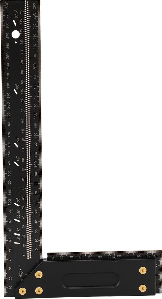 Règle de marquage 300 mm pour menuisier, idéale pour le traçage sur bois