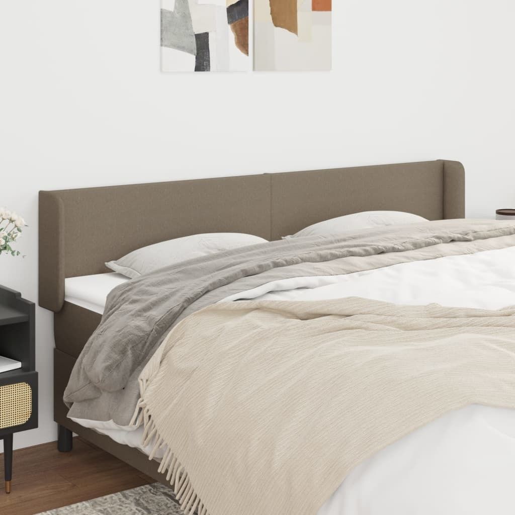 Maison Exclusive - Kopfteil mit Ohren Taupe 203x16x78/88 cm Stoff