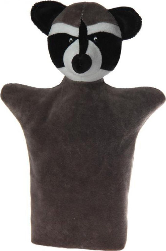 Handpuppe Waschbär aus Frottee, 28 cm, waschbar, für Allergiker geeignet, für Kinder unter 3 Jahren