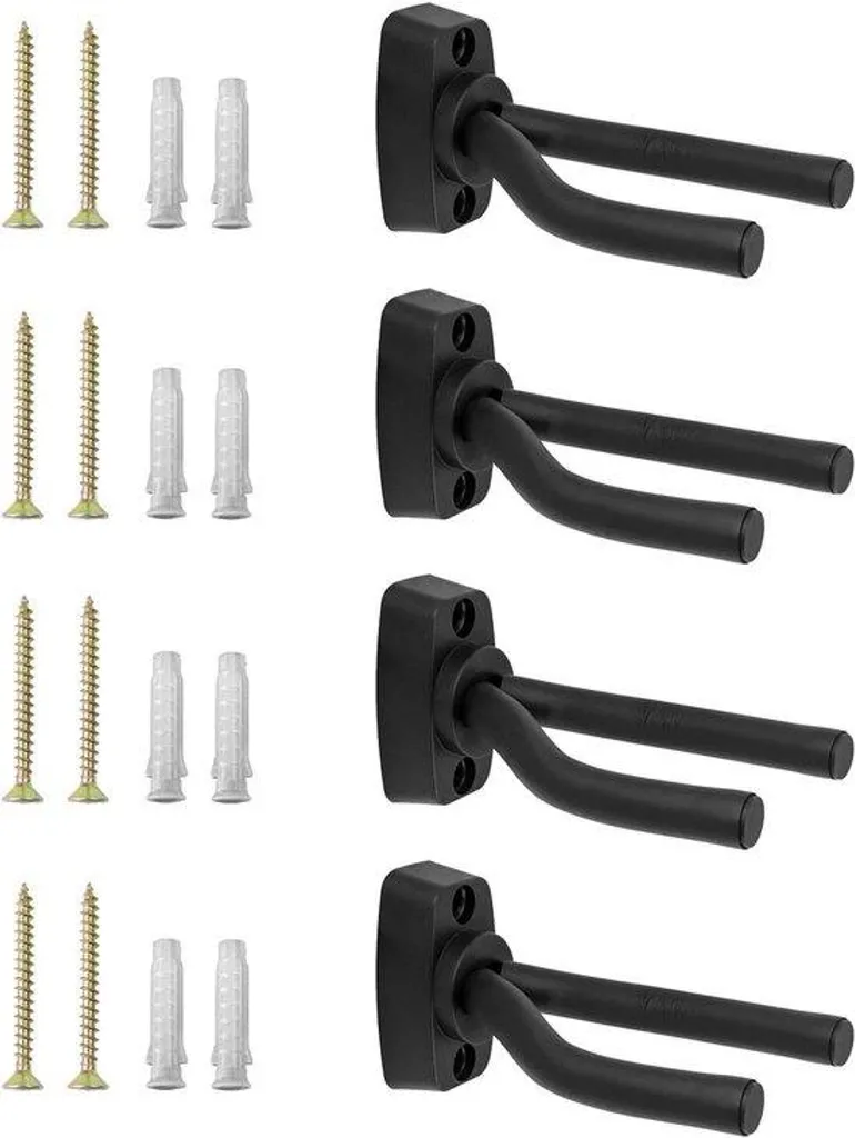 Support mural pour guitare pack de 4 pour gain de place et exposition
