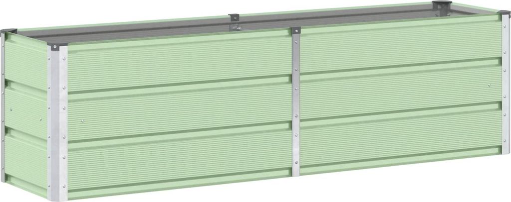 vidaXL Pflanzkübel Grün 160 x 40 x 45 cm Stahl