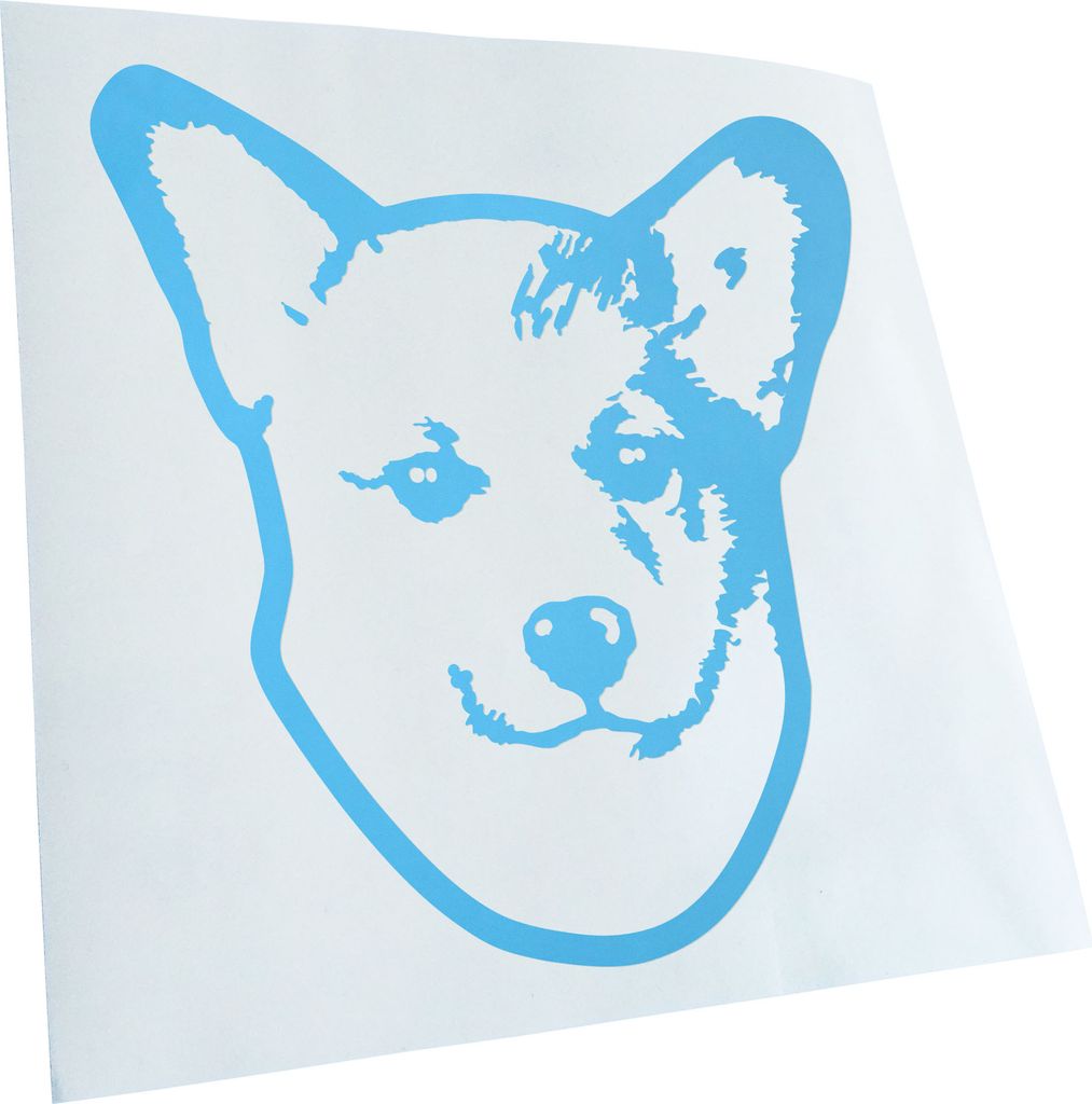 Kiwistar - Autoaufkleber - The Pembroke Welsh Corgi - Lichtblau - 30x27cm - Aufkleber für Auto, Laptop, Fahrrad, LKW, Motorrad Mehrfarbig JDM Deca...
