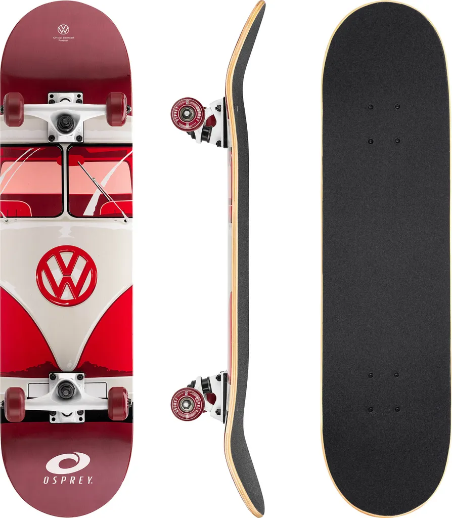 Skate Pro Osprey x Volkswagen 31" Double Kick : glisse fluide ABEC 7